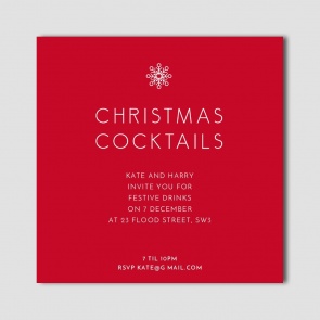 'Christmas Cocktails' Invitation