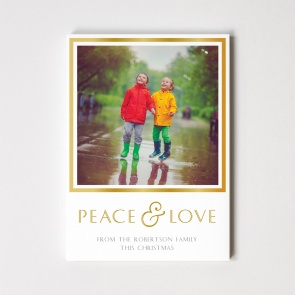 Border Series 'Peace & Love' Christmas Card